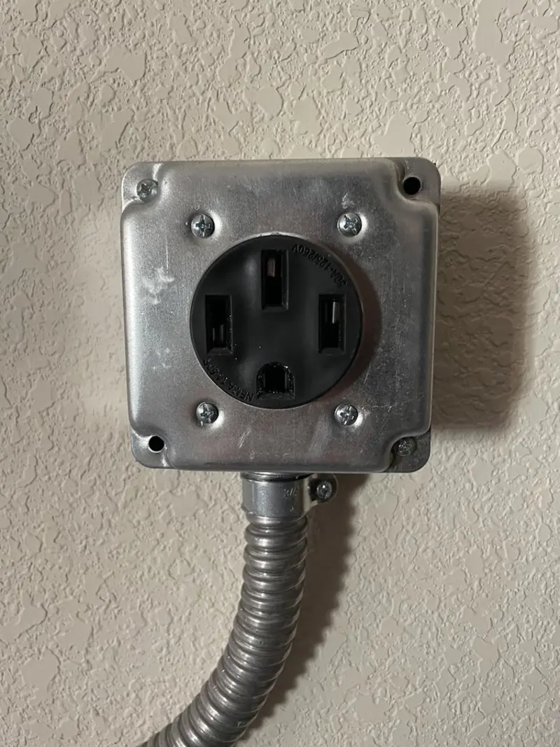 NEMA 14-50 outlet installed for Electrical Panel Upgrade in Clinton