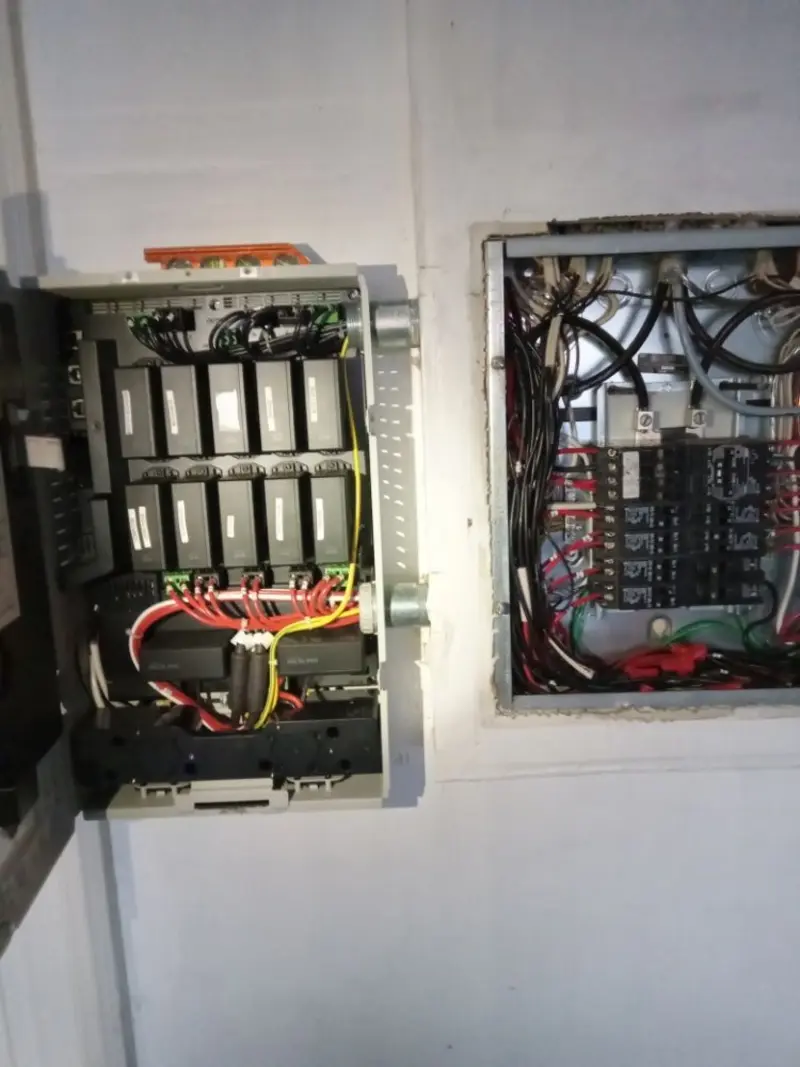 Electrical panel upgrade completed for Security Camera Wiring in Clinton